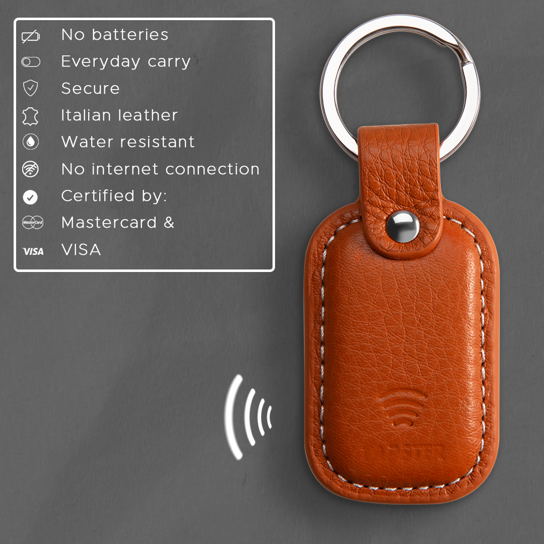 TAPSTER Leather Keyring Brown