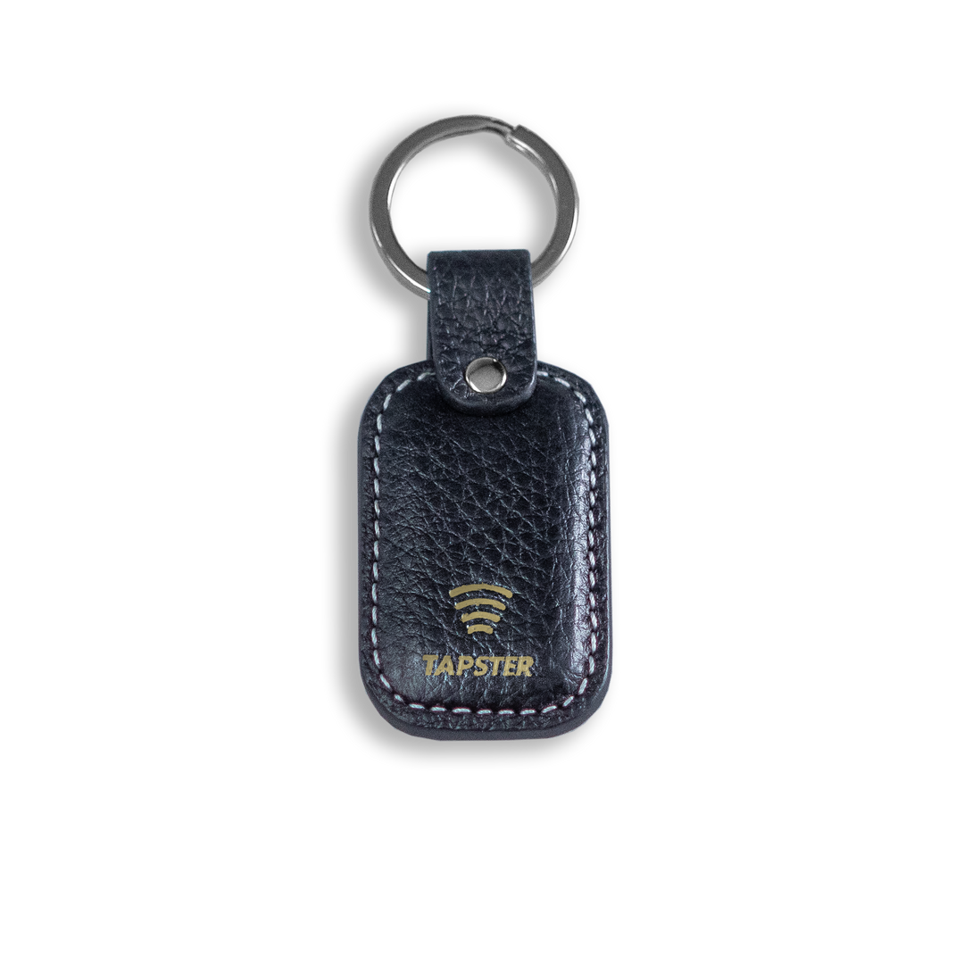 TAPSTER Leather Keyring Black