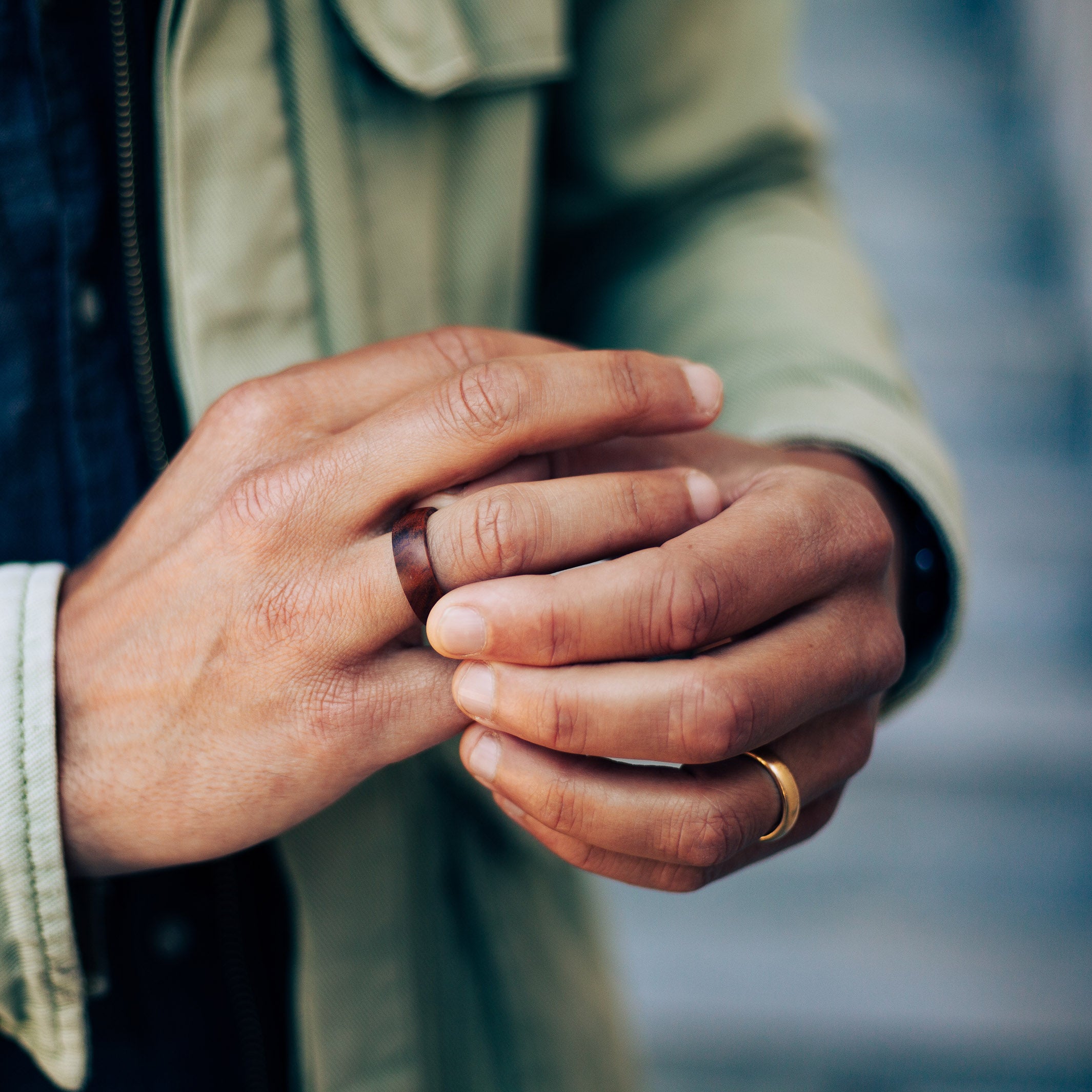 Wooden deals finger rings