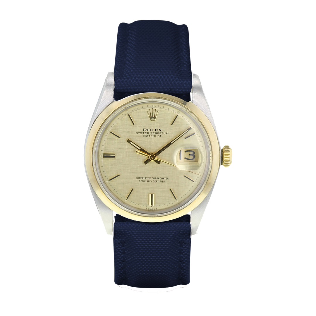 <img src="tapster.png" alt="Blue- contactless watch strap canvas on rolex watch">