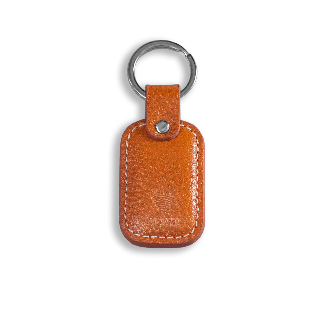 <img src="tapster.png" alt="Brown-contactless keyring leather">